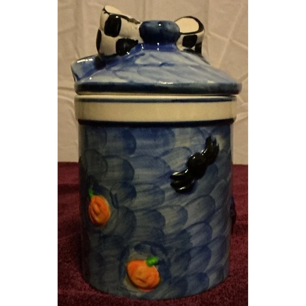 Ceramic Halloween Cookie Jar‎ With Witchs Brew Design